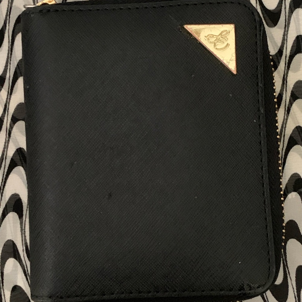 Sam Edelman Black Wallet with Gold Accent